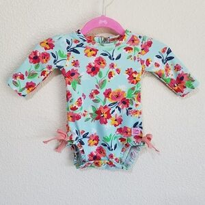 RUFFLE BUTTS RASH GUARD 1PC SWIMSUIT